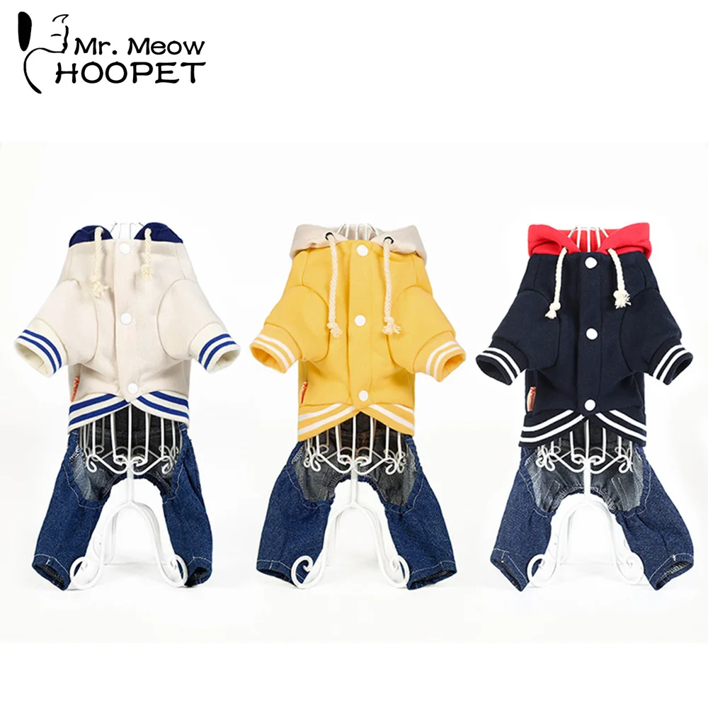 Одежда для домашних животных свежая Толстовка в студенческом стиле комбинезон