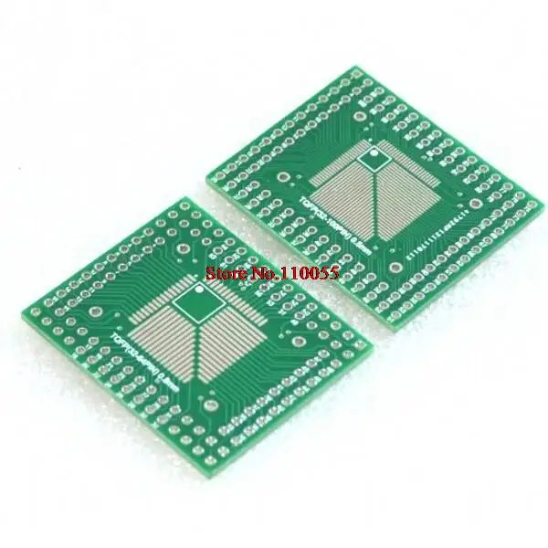 [Простая Кнопка] 5 шт. QFP TQFP LQFP FQFP 32 44 64 80 100 LQF SMD Поворотный адаптер DIP PCB плата