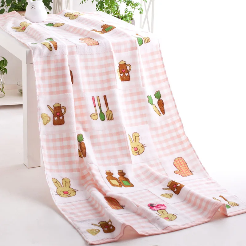 100% Хлопковое мягкое полотенце для взрослых и детей с яркой печатью символов, быстро сохнущее пляжное полотенце прямоугольной формы.