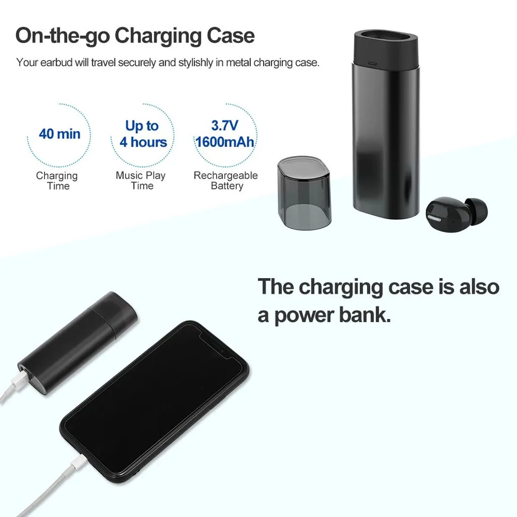 Мини невидимая bluetooth гарнитура зарядное устройство для мобильного телефона Bluetooth