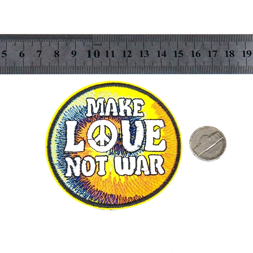 1 шт. нашивка с вышивкой Make Love Peace|Заплатки| |