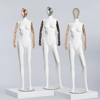high end movable arm mannequin full body clothing store display rack silver headed gold headed window model hot sale