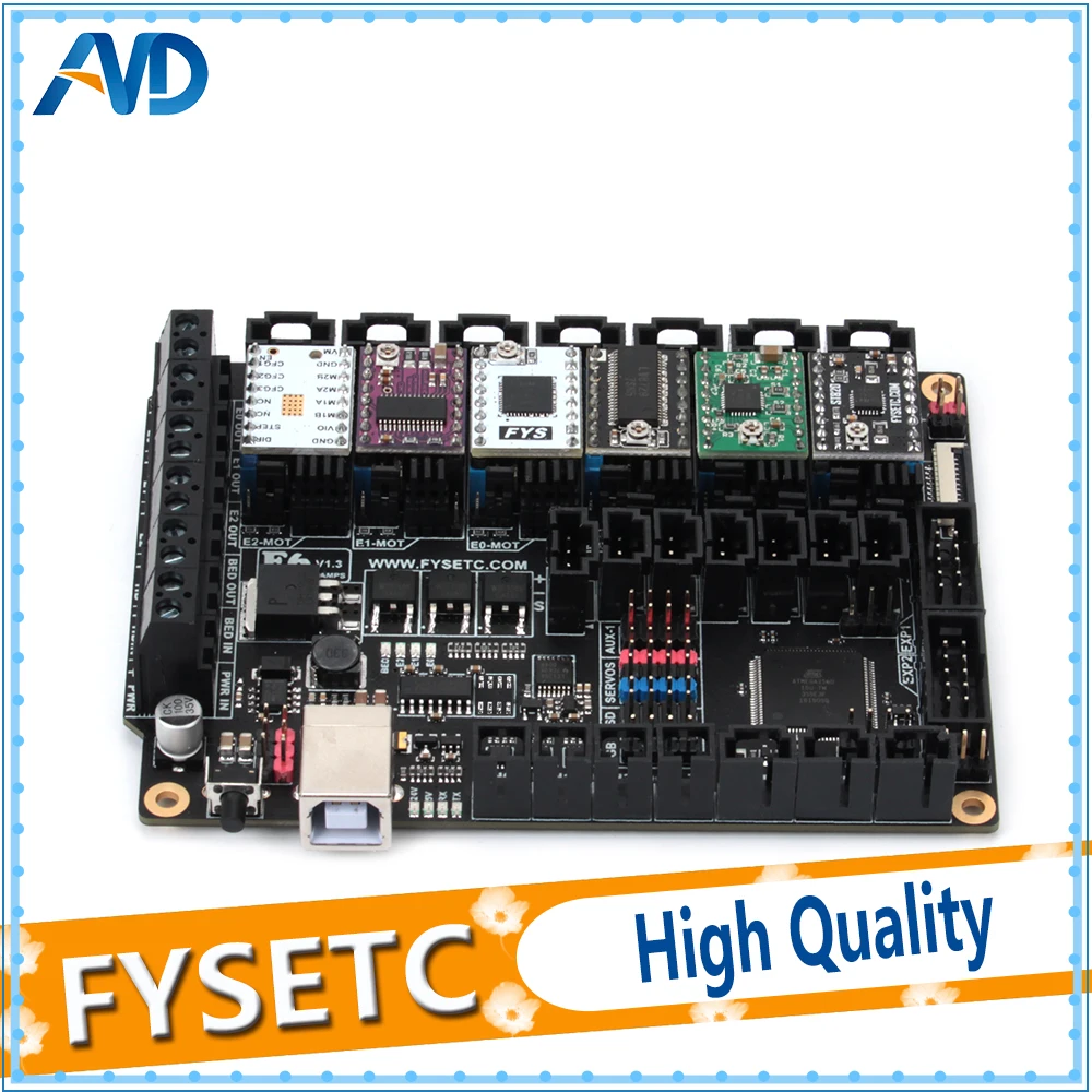 Материнская плата FYSETC F6 V1.3 + 6 шт. TMC2100/TMC2208v1.2/TMC2130v1.2/DRV8825/S109/A4988/ST820 VS SKR V1.3|Детали и