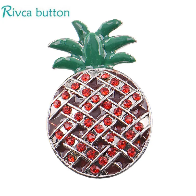 D04319 Rivca украшение с защелкой Сделай Сам 18 мм ананас имбирь бусины кнопки подходят