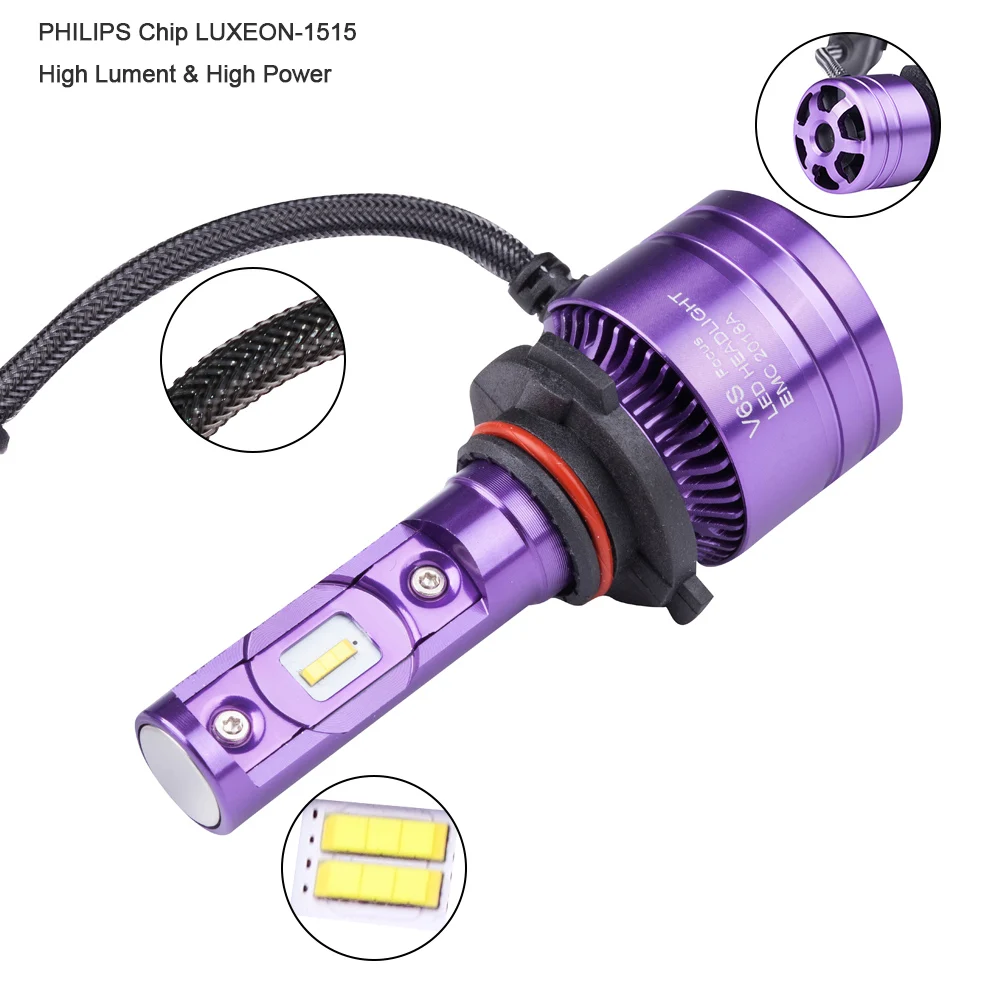 Carsty H7 светодиодная лампа H4 H1 H3 H8 H11 9005 HB3 9006 HB4 с чипами CSP для автомобильных фар