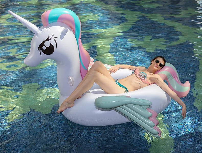 210 см гигантский плавательный бассейн надувной пони Единорог Pegasus Floaties надувные водные игрушки надувной матрас Boia Piscinas