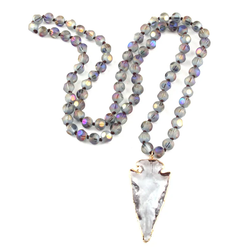 Модное богемное этническое ювелирное изделие с длинной огранкой из хрустального