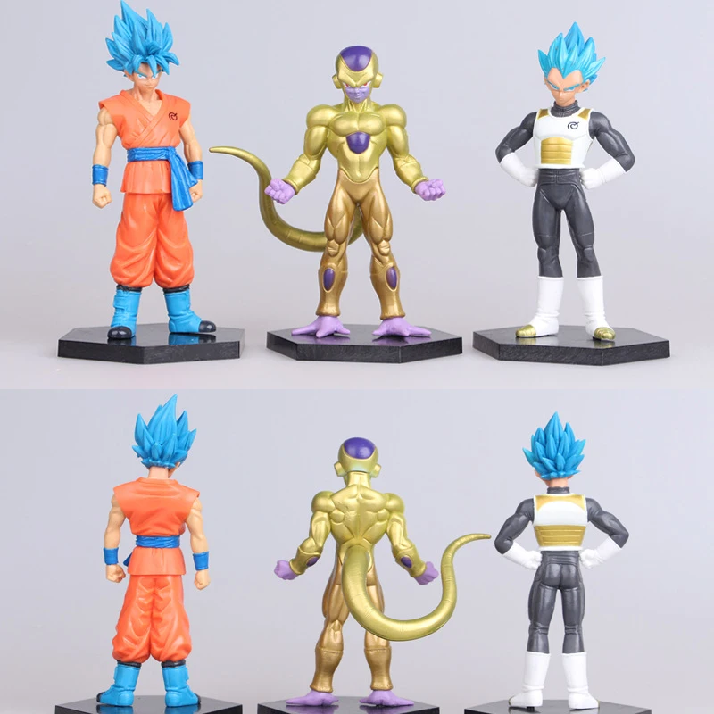 6 шт./лот фигурки Dragon ball z dragonball Супер плавки goku blue super saiyan god vegeta Beerus игрушка