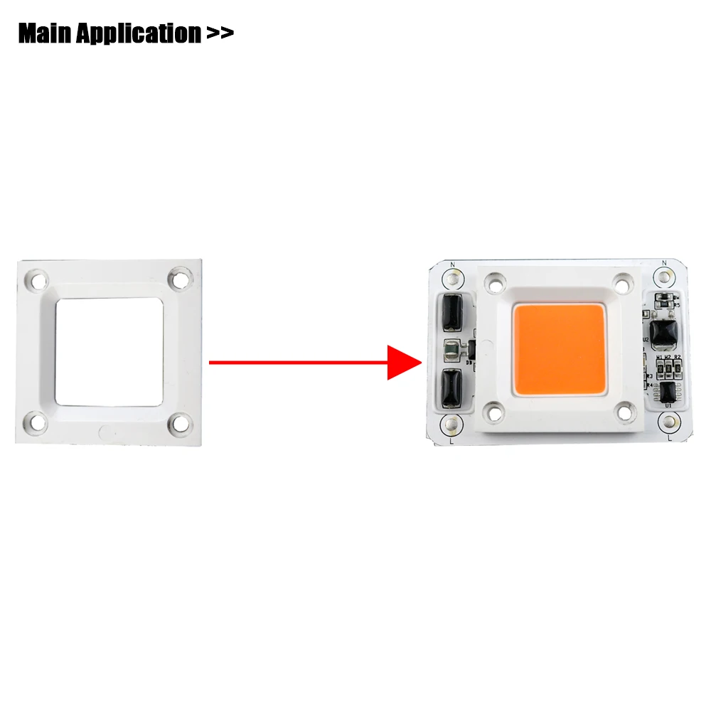 

30W 50W COB LED Light Source Smart IC Driver For DIY Spotlight Floodlight Street Lamp Outdoor Lighting Project DF0