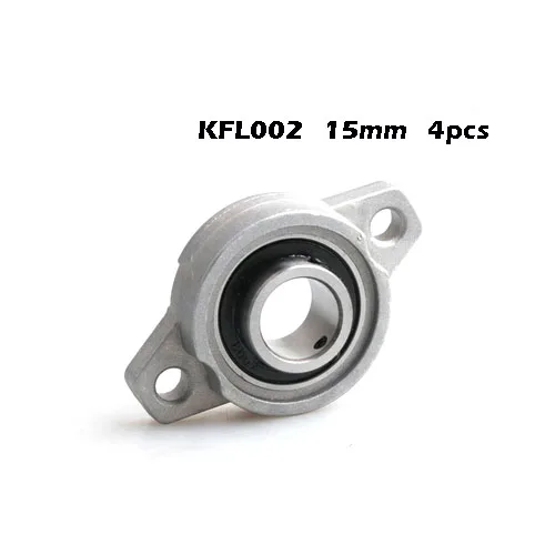 

4pcs 15 mm bearing Zinc Alloy Miniature Bearings pedestal KFL002 UCFL002 FL002 flange bearings diy cnc parts