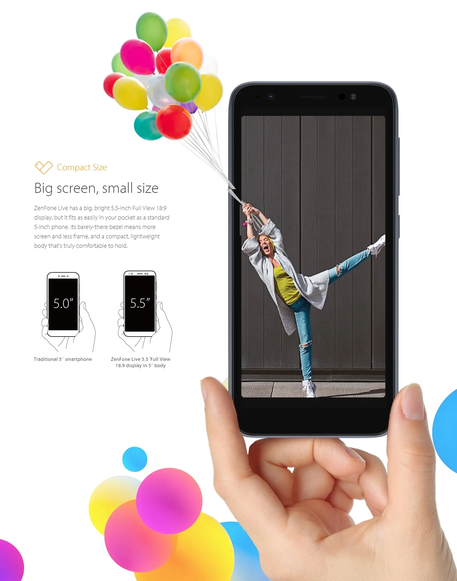 Asus Zenfone Live L1 ZA550KL Cellphone 5.5 Inch Snapdragon 425 1GB RAM 16GB 3000mAh Face Unlock Android Smartphone