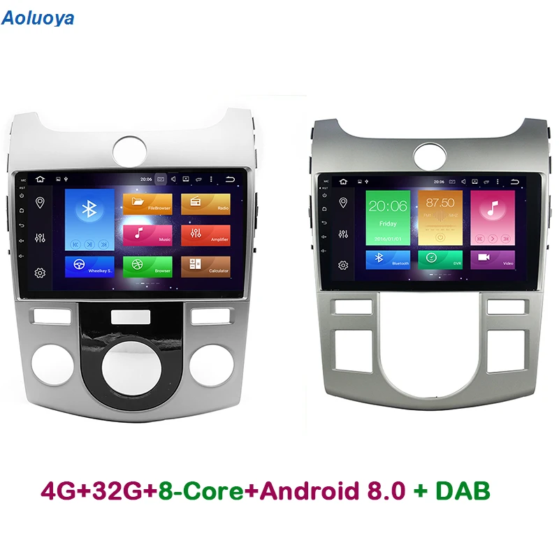 Aoluoya 4 Гб ОЗУ 32 ПЗУ Восьмиядерный Android 8 0 автомобильный dvd плеер для KIA Forte Cerato 2008 2009