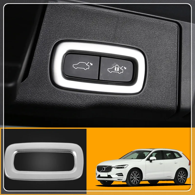 Для Volvo XC60 2018 2019 / XC90 2015 2016 2017 Внутренняя крышка багажника из нержавеющей стали для