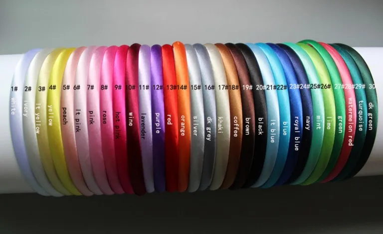 1 см однотонная атласная лента для волос взрослых и детей 50|headband kids|kids headbandssatin