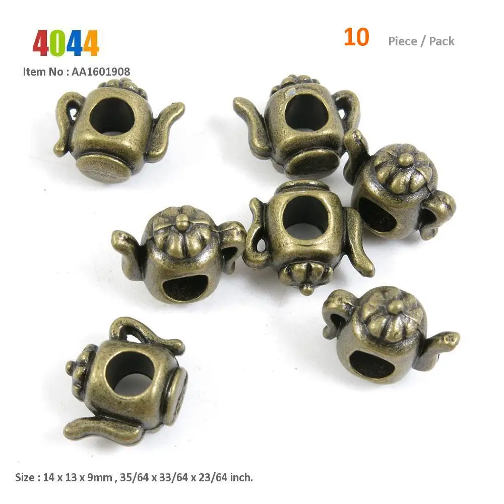 1601908 - 10 PCS Античный бронзовый тон Подвески для изготовления украшений чайный горшок для вина, кувшин для напитков чайная чашка полый чайник свободные бусины кофе детский браслет кулон - Окраска металла: 1601908 - 10 PCS
