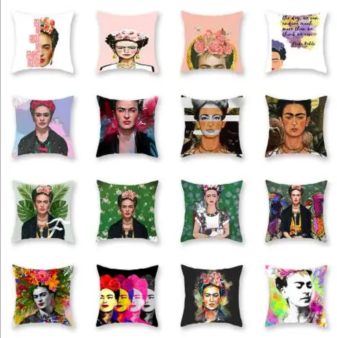 Мексиканский живописец Frida Caro женщина Портрет Печать Декоративные наволочки