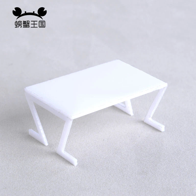 

5pcs 1:20 1:25 1:30 Dollhouse Miniature Furniture plastic Dining Table Model Desk interior accessories office desk