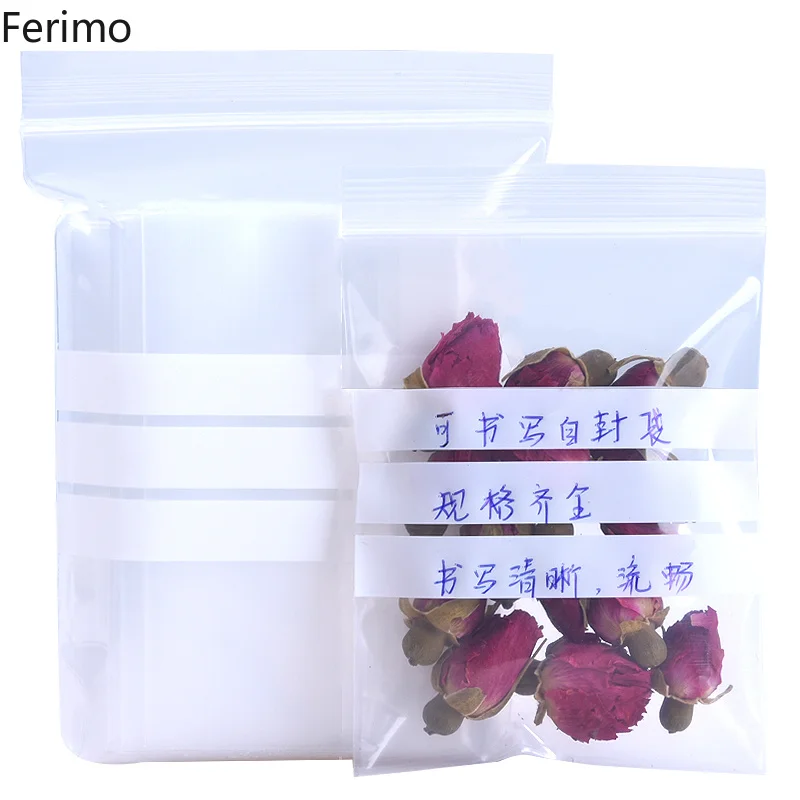 

200pcs 16 silk can write ziplock bag small thick seal sealing zip lock jewelry candy drug packing bags sample plastic pouch