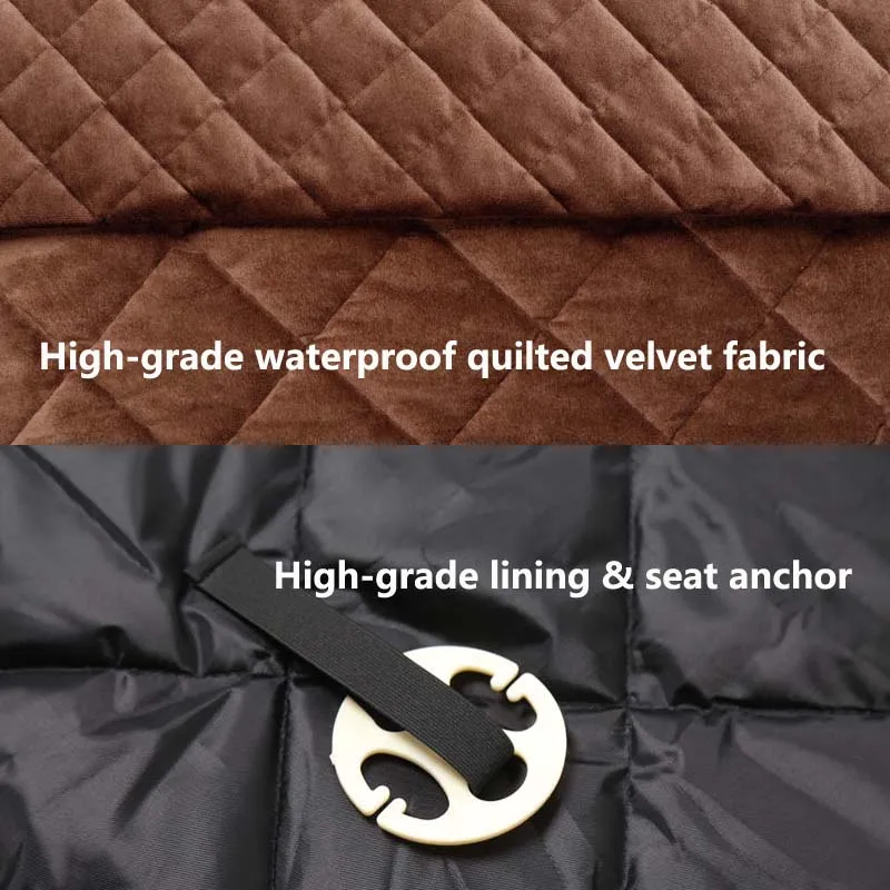 Car Pet Seat Covers Waterproof Back Bench Quilted velvet Travel Accessories Mat for Pets Dogs products | Дом и сад