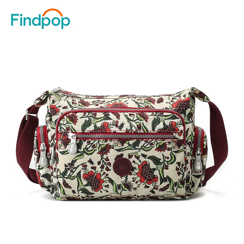 Findpop женские сумки через плечо для женщин 2018 модная женская сумка с цветочным