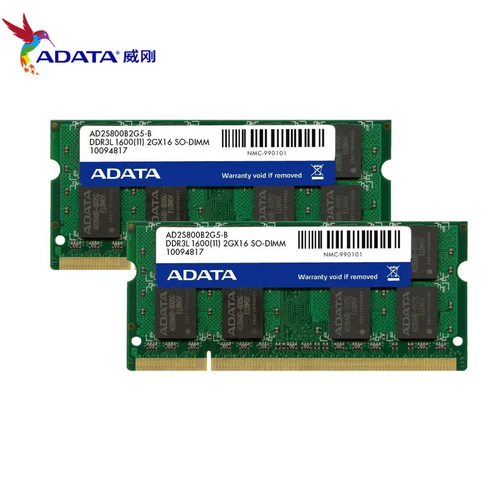 AData DDR3L 2 ГБ 2G 1600 МГц 2RX8 PC3-12800 DDR3 ноутбук RAM SO-DIMM 1333 10600 204-PIN | Компьютеры и офис