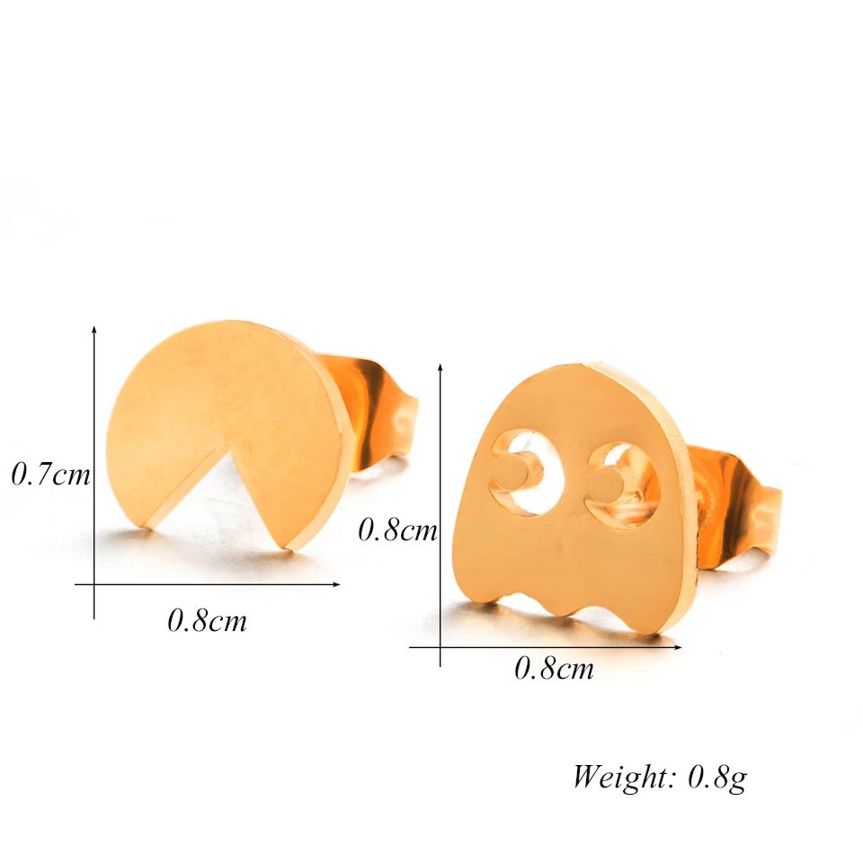 Golden Stainless Steel Cute Stud Earrings Set for Women and Girls - Fashion Minimalist Carnation Jewelry Gifts image 5