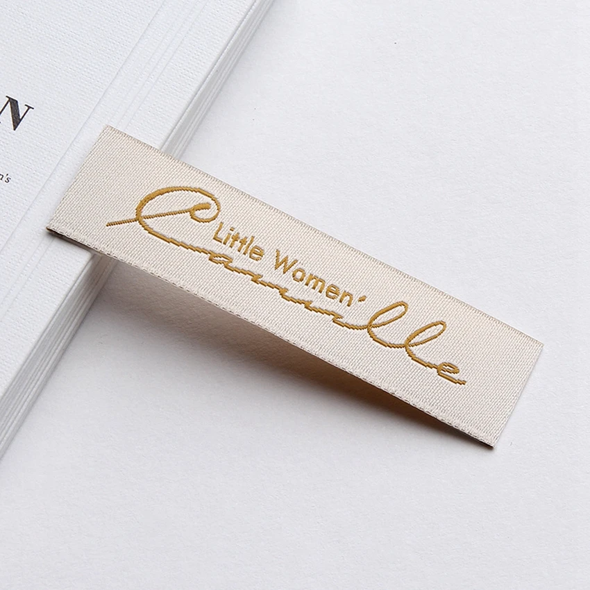 ZeQi custom garment tags wood shuttle machine woven labels main label washable 1000pcs/lot | Дом и сад