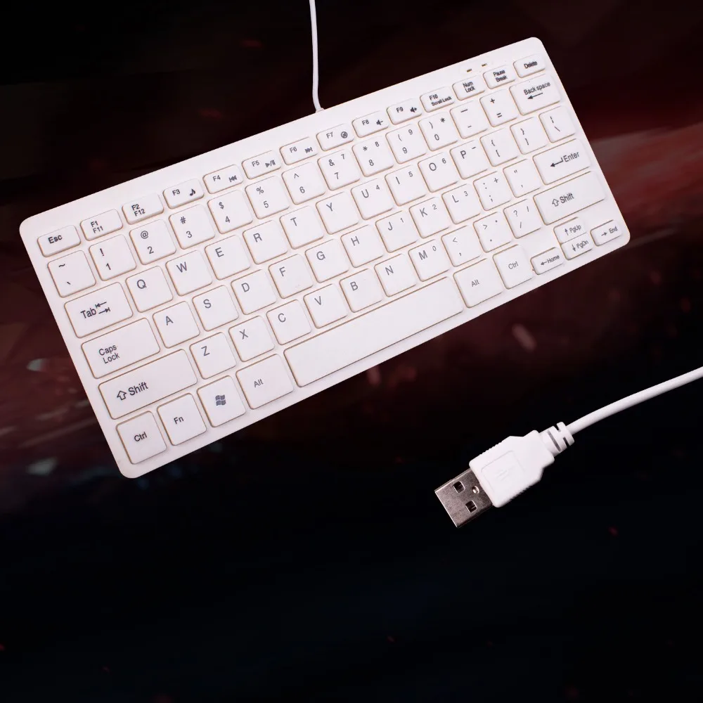 Тонкая Проводная клавиатура мультимедиа мини для ноутбука Тип клавиатуры USB