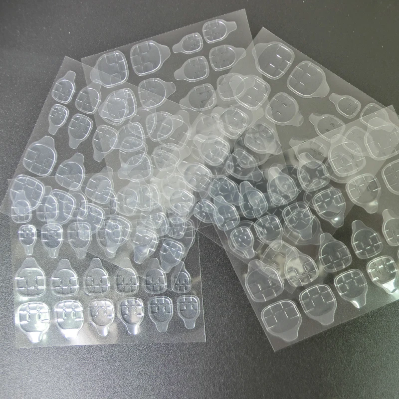 

10 Sheets Transparent Double Sided Sticker Easy to Tear NailAdhesive Glue Tapes Tabs Clear Diy Manicure Decoration For Fake Tips