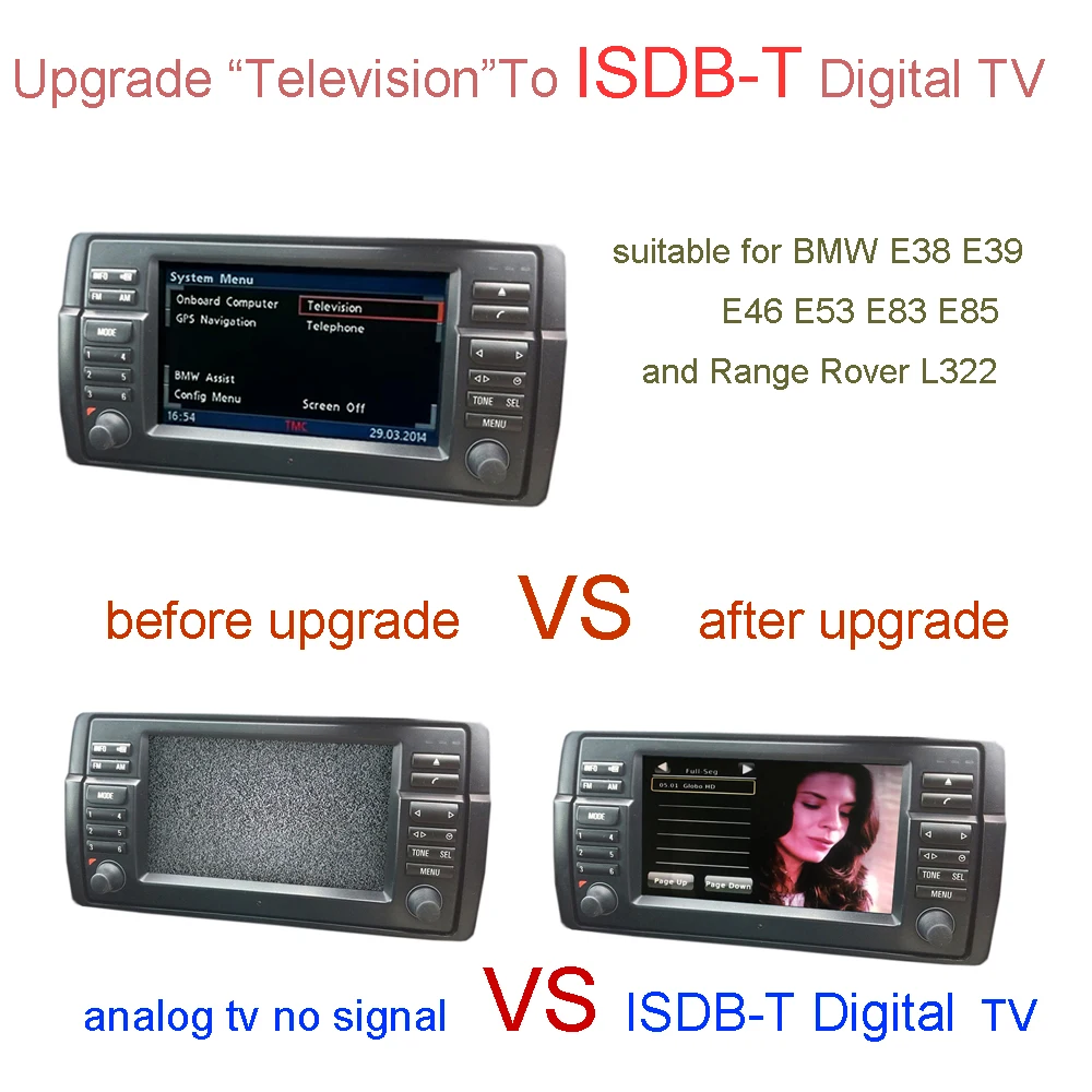ISDB T цифровой телевизор для BMW E38 E39 E46 X5 E53 X3 E83 Z4 E85 Range Rover L322 75 MG ZT / MG|ТВ-приемник