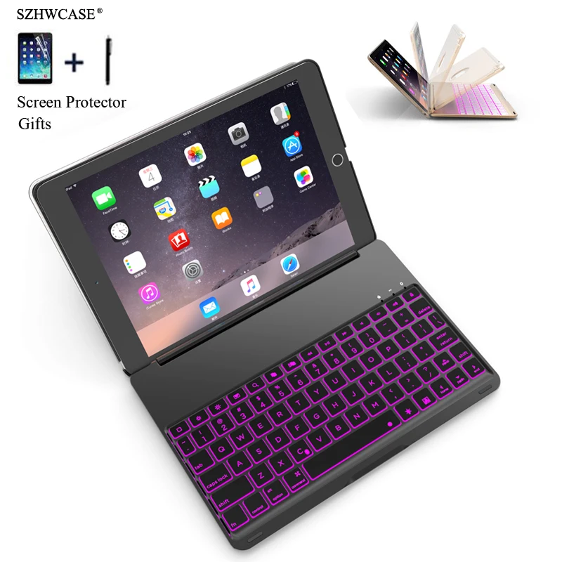 Клавиатура для iPad Pro 9 7 A1673 красочная подсветка беспроводное покрытие клавиатуры
