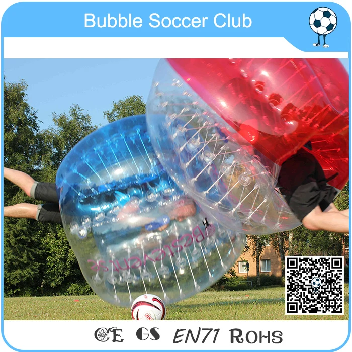 Free Shipping 4PCS(2 Red+2 Blue) TPU 1.5m Bumper Ball zorb Loopy Bubble Soccer Football |
