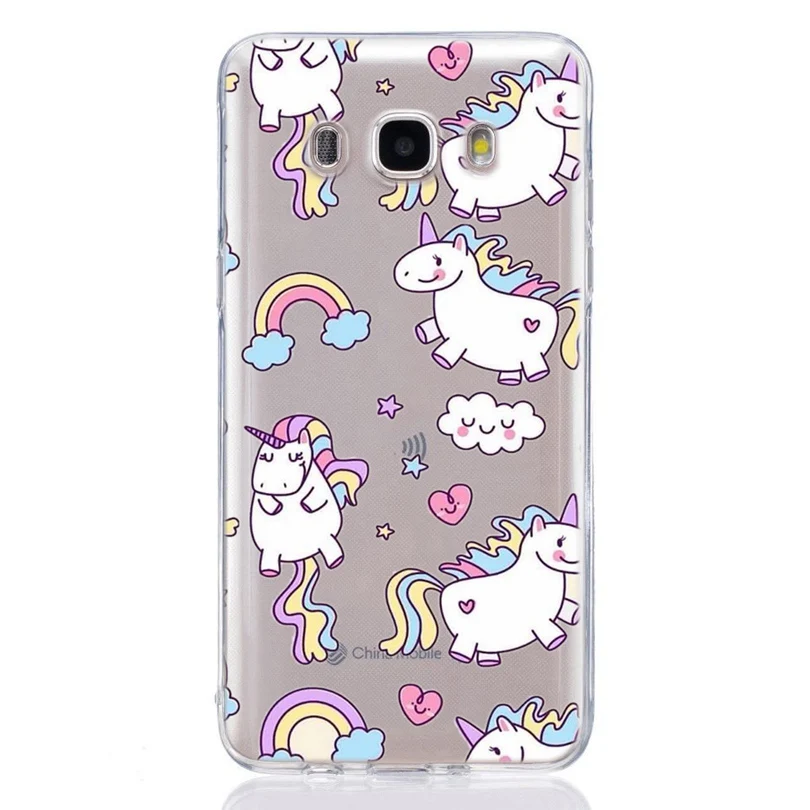 Для Samsung Galaxy A3 A5 2016 2017 prime J1 J2 J3 J5 J7 TPU цветной мягкий чехол с единорогом Fundas C319 |