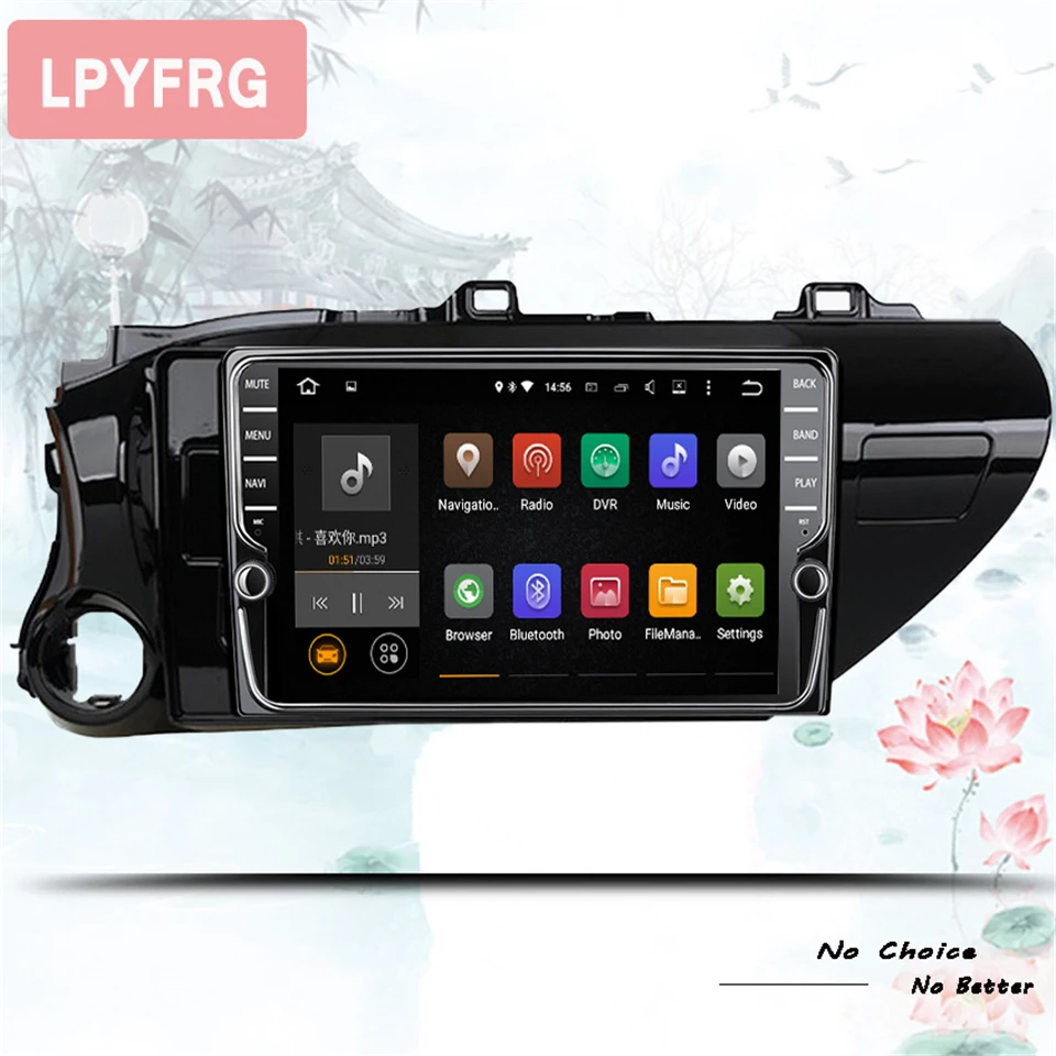 Автомобильный DVD плеер с восьмиядерным процессором Android 10 0 4 ГБ 64 для Toyota Hilux 2012 2015