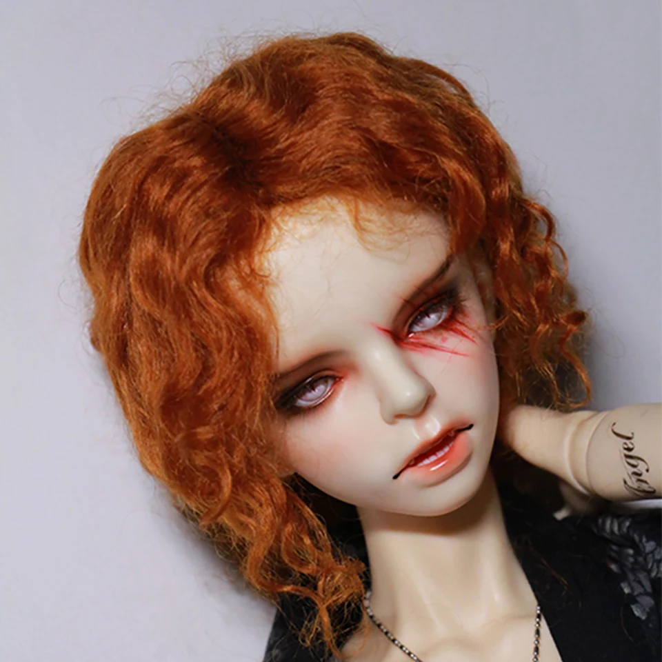 Cateleya BJD doll wig sd male modelling radish red 1/6 1/4 1/3 uncle curly short hair Doll Accessories | Игрушки и хобби