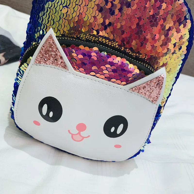 Новая милая школьная сумка для маленьких девочек, модный рюкзак с блестками и рисунком кролика