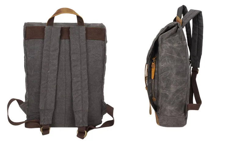 Мужская винтажная кожаная Вощеная холщовая Наплечная Сумка из Оли Трендовая