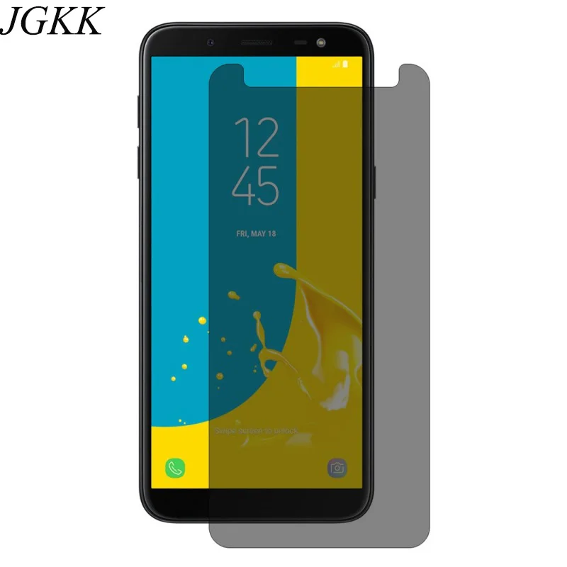JGKK для Samsung Galaxy J4 J6 2018 черная анти шпионская Защитная пленка экрана закаленное