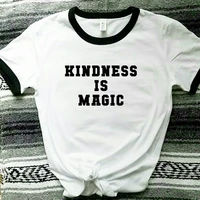 skuggnas new arrival kindness is magic t shirt kindness tee be kind kindness is magic women t shirts 90s aesthetic clothing