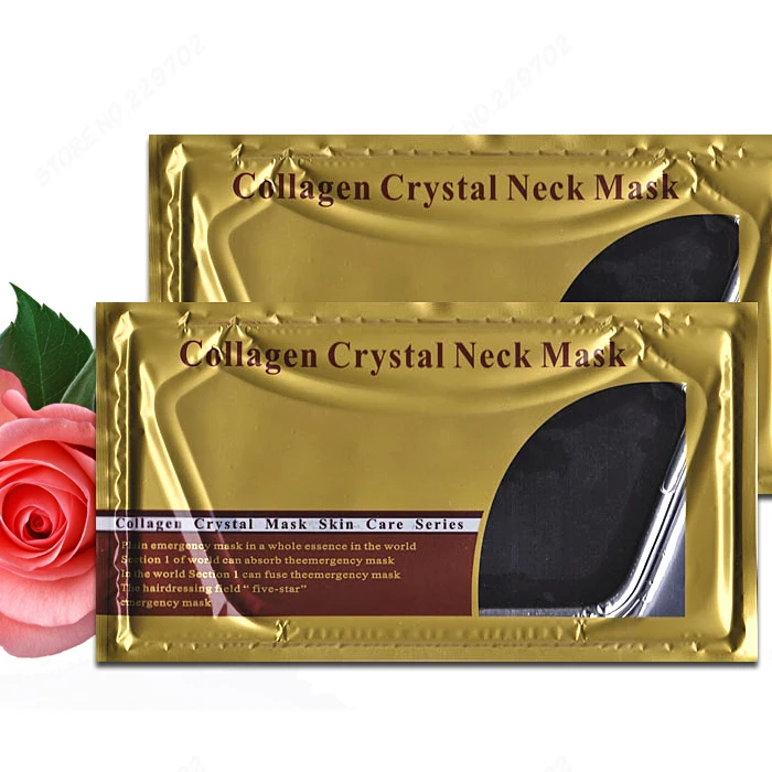 10 шт./лот коллагеновая маска для шеи против морщин с кристаллами коллагена