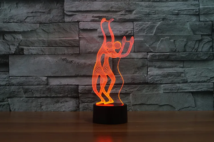 Акриловый 3D ночник для балета светодиодный светильник иллюзия USB RGB креативная