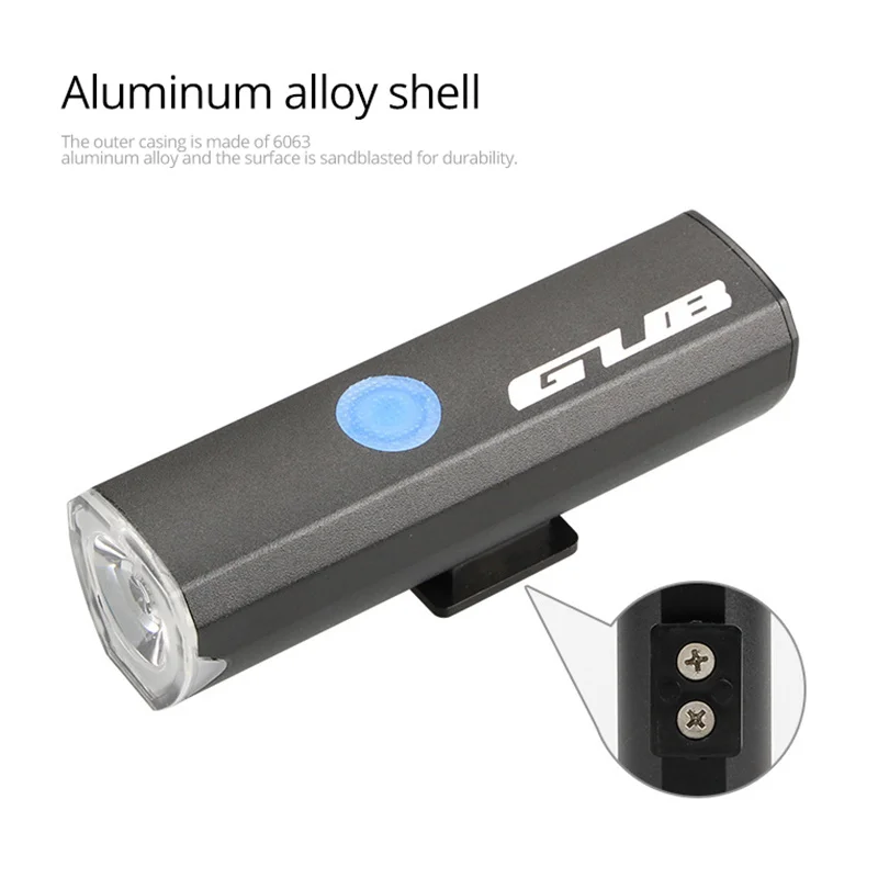 GUB USB Rechargeable Bicycle Headlight 2200 mAh 300 Lumen MTB Cycling Flashlight LED Front Lamp luces bicicleta Bike Accessories | Спорт и
