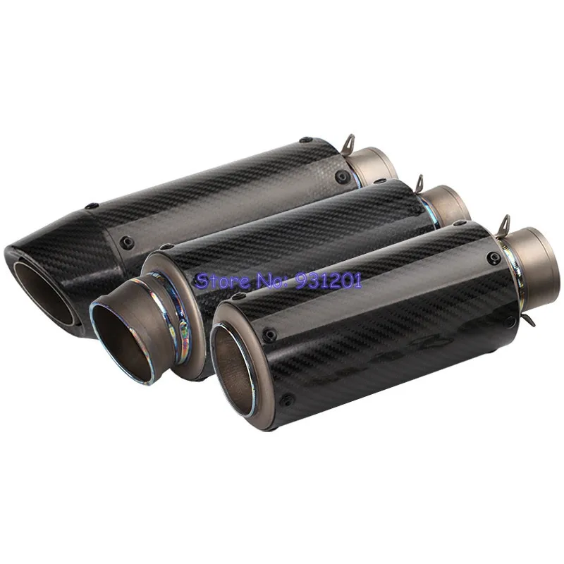 Inlet 51mm / 61mm Motorcycle Exhaust Pipe Muffler Escape Moto Universal for S1000RR S1000XR NC750X GSR 600 CB650F R1 R3 R6 etc. |