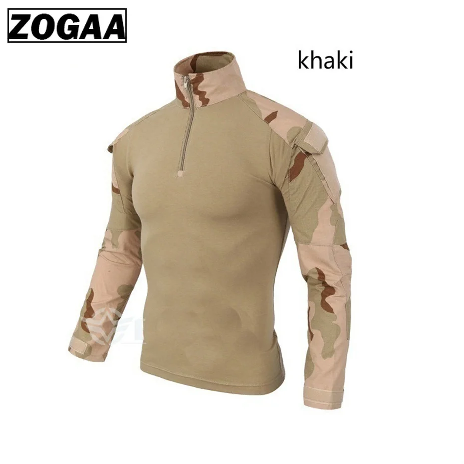 Мужская тактическая камуфляжная футболка с длинным рукавом camisa masculina