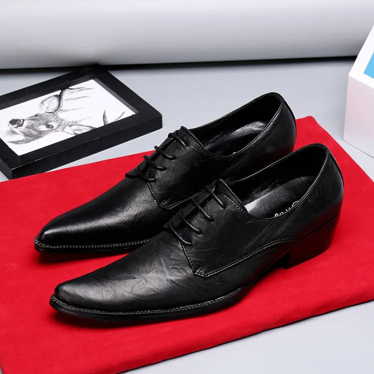 

British Style Men's Pointed Straps Brock Oxford Wedding Bridal Shoes Patent Leather Men's Shoes Men