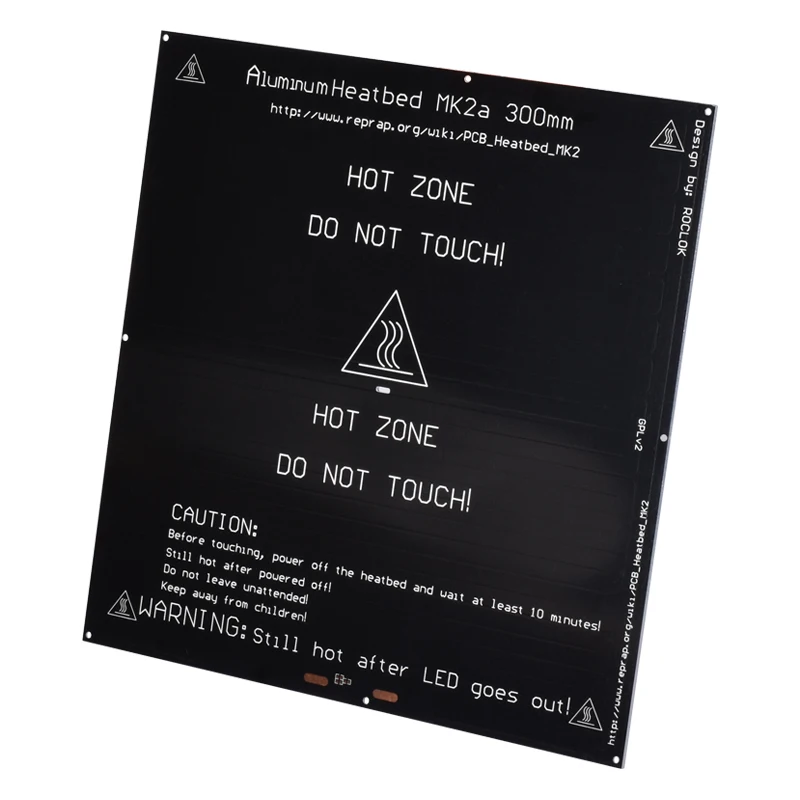 BIQU MK2A 300*300*3,0 мм RepRap RAMPS 1,4 PCB алюминиевая нагревательная пластина для Mendel для 3d принтера MK2B