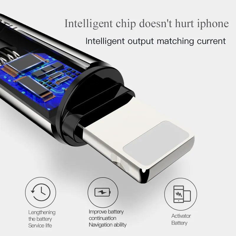 TOTU цинковый сплав USB кабель для iPhone Xs Max XR iPad телефона X 8 7 6 iphone xr быстрое зарядное