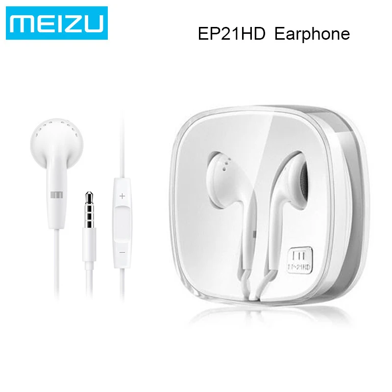Meizu ep21hd наушники вкладыши с бас стерео звук микрофоном Регулятор громкости для Pro