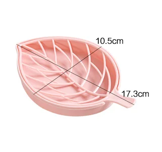 

Creative Hollow Leaf Shape Double Layer Design Soap Box Plastic Bathroom Large Drain Handmade Soap Rack