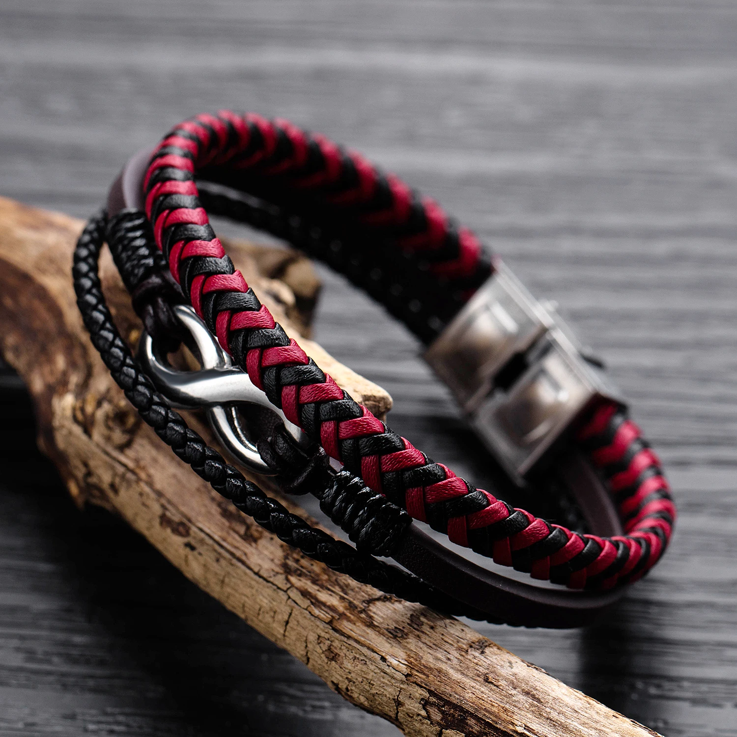 High Quality Stainless Infinity Men Bracelet PU Leather Black Hand Chain Friendship Brazelt Pulseira Masculina Dropshipping | Украшения и